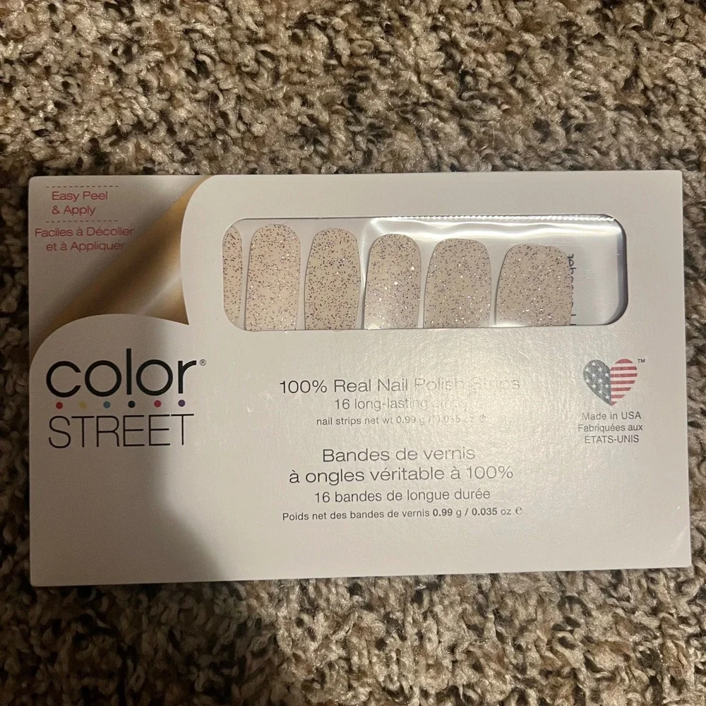 Color Street Candied Lavender FMG189 Glitter Real Nail Polish Strips 16 Count